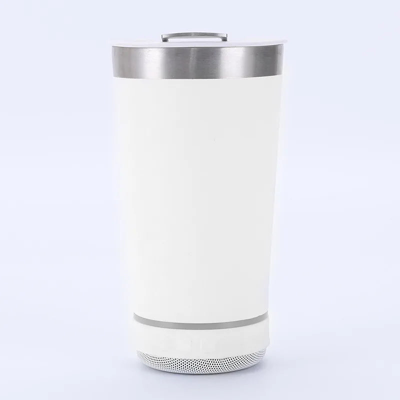Steel Double Wall Vacuum Insulated Beer Cups 16oz Bluetooth Speaker Water Coffee Bo additional angle