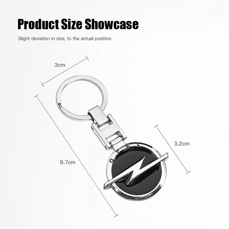 Opel Astra Keychain | Metal Emblem Key Ring for Vauxhall Fans additional angle