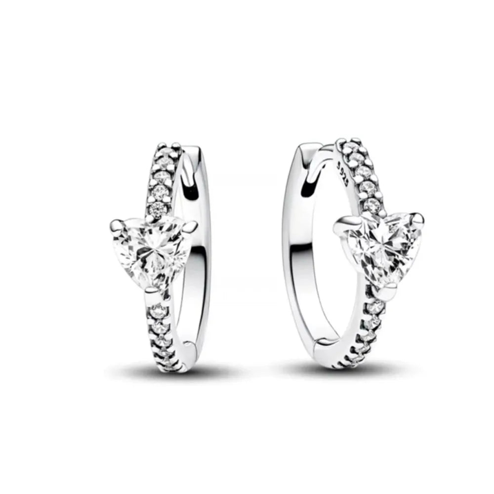 925 Silver Stud Earrings | Butterfly Snowflake Heart Moon Jewelry Gift additional angle