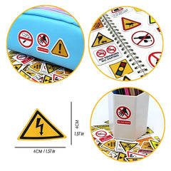 Warning Pattern Sticker Pack | DIY Decals for Skateboards, Laptops, Luggage & More alternate view