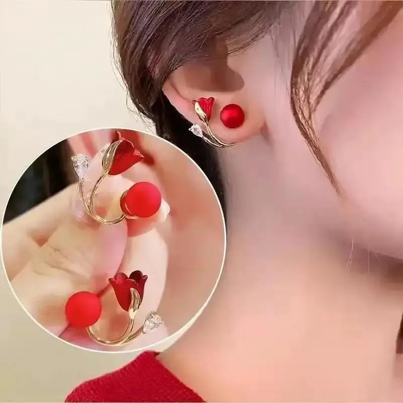 Korean Fashion Seven Star Zirkon Ohrringe | Luxus Kristall Sterne Ohrstecker