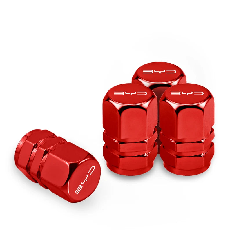 4Pcs Car Wheel Tire Valves Caps Waterproof Dustproof Cover For BYD Atto 3 Yuan Plus H lifestyle view