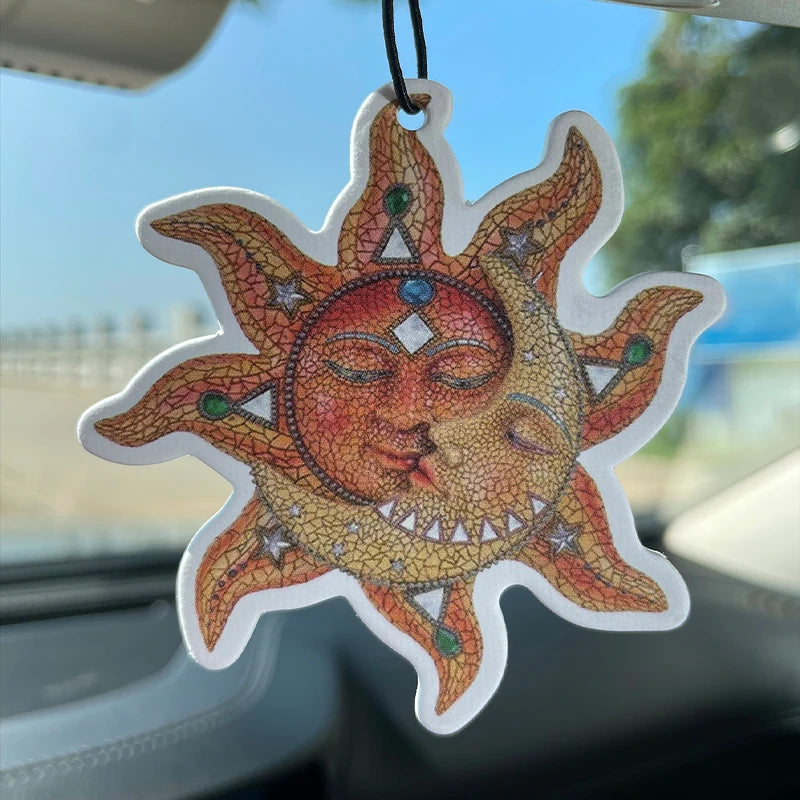 Mosaics Sun Moon wall decoration pendant popular style car incense car perfume perf additional angle