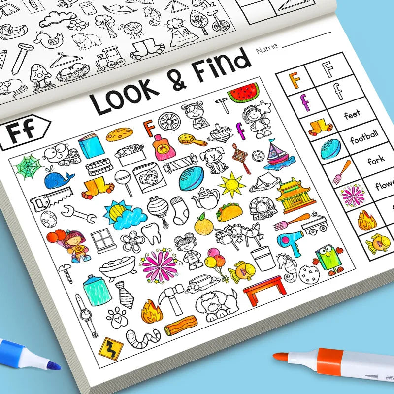 Look and Find Activity Book for Kids with Hidden Objects Focus Attention Practice Fun alternate view
