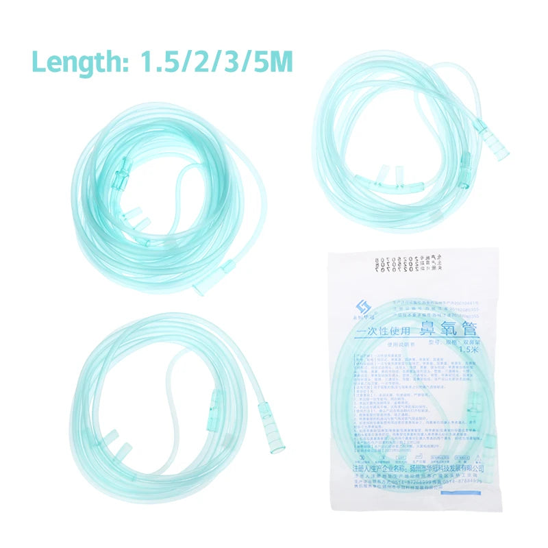 1.5m 3m 5m Nasal Cannula Oxygen Tube | Disposable Plastic Oxygen Tubing for Home and alternate view