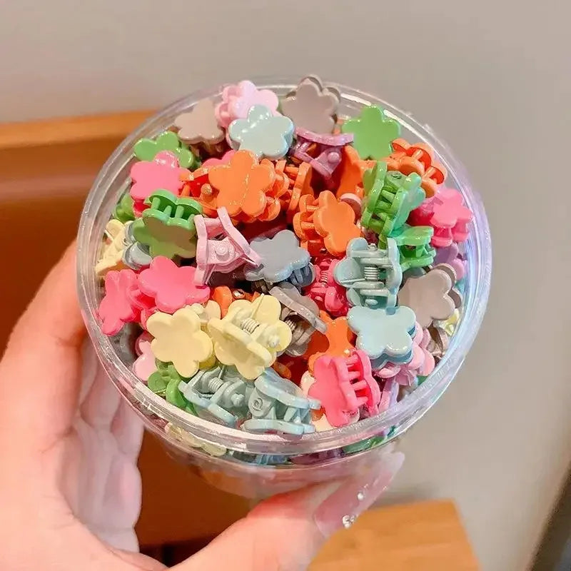 50Pcs Girls Cartoon Hair Clips Cute Small Claw Clips Flower Star Design Children's Fashi detail view