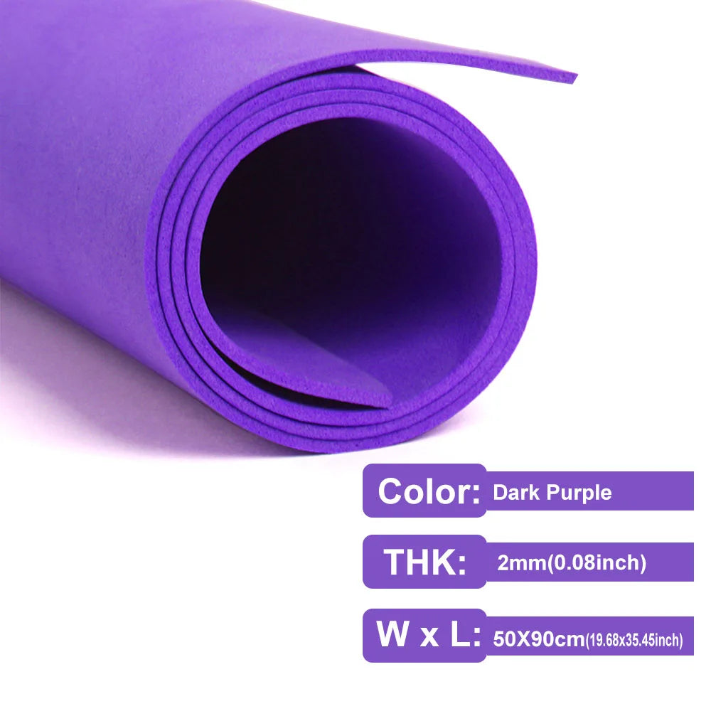 2mm Thick Multicolor EVA Foam Paper Sheet | 50x90cm DIY Craft Foam detail view