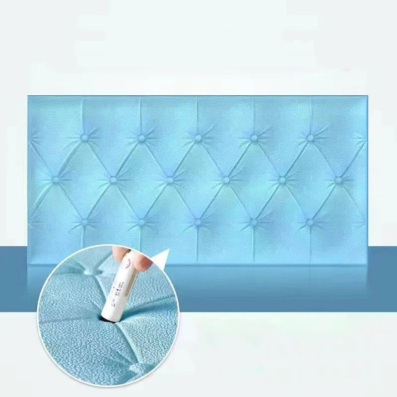 Anti-collision Foam Wallpaper Bedside Sticker | Self-adhesive Soft 3D Wall Padding for C detail view