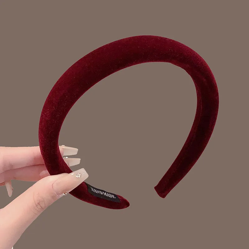 2026 Simple Velvet Winter Hairbands Headband Women Girls Scrunchie Hair Head Hoop B additional angle