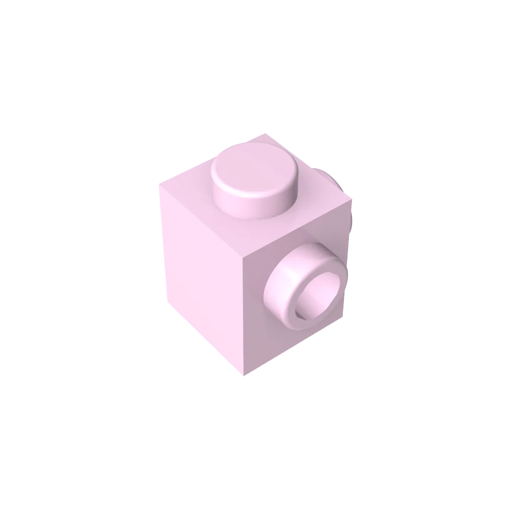 Gobricks GDS-1046 Modified Brick 1 x 1 with Studs on 2 Sides | Building Block for DIY close-up view