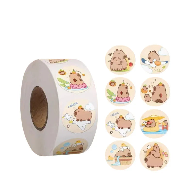 400pcs Cute Capybara Stickers | DIY Scrapbook and Reward Seal Set lifestyle view