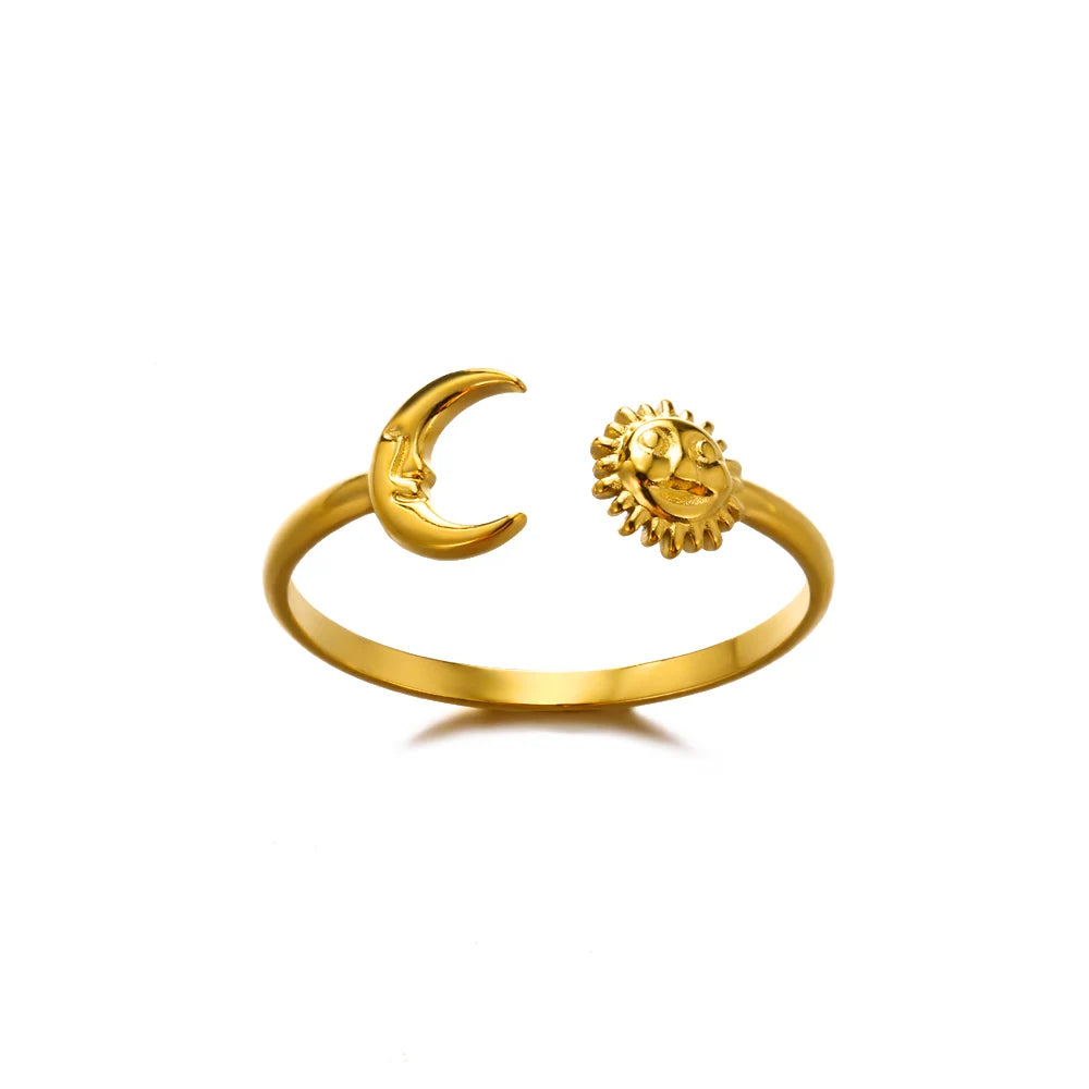 316L Stainless Steel Rings for Women Gold Color Never Fade Luxury Classic rings wed additional angle