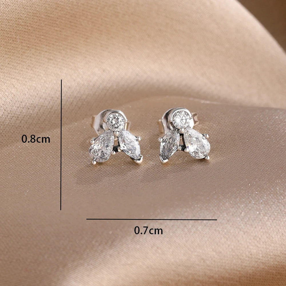 2026 New Fashion Hoop Earrings Set for Women | Ginkgo Leaf Enamel Flower Stud, Cute Crow detail view