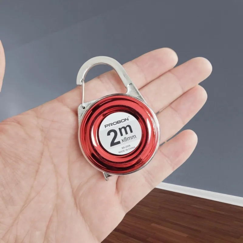 2M Keychain Tape Measure Portable Mini Measuring Ruler Essential forMeasuring Tools Port detail view