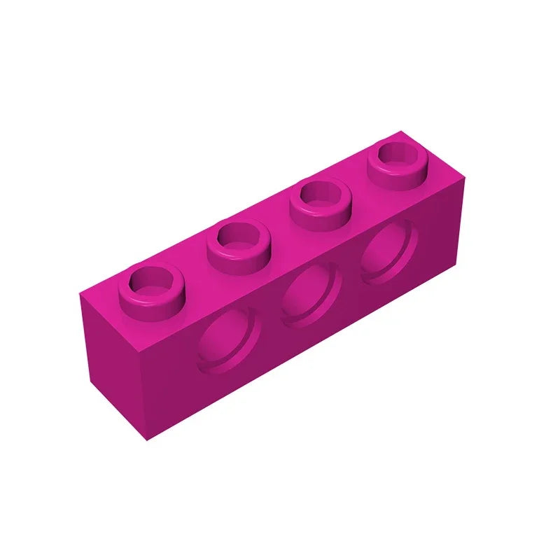 Gobricks GDS-625 Technical Brick 1x4 3-Hole | Compatible with Lego 3701 detail view