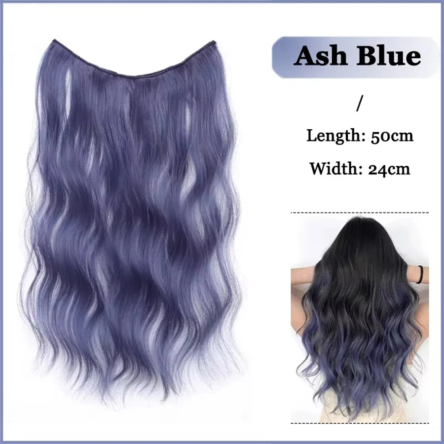 Synthetic Long Straight Clip In Hair Extension | 4 Clips Hidden Hair Piece Wig alternate view