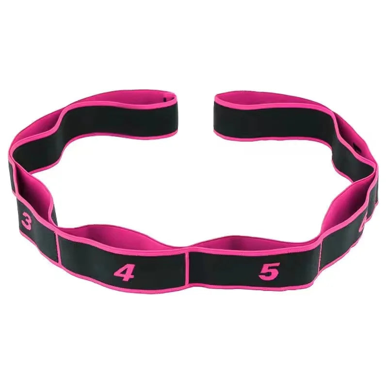 Yoga Stretch Resistance Band | Multi Loop Stretching Strap for Flexibility Training additional angle