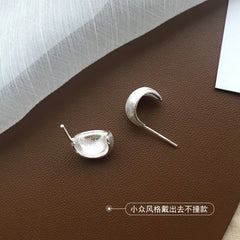 925 Sterling Silver Frosting Stud Earrings | Classic Wedding Jewelry for Women close-up view
