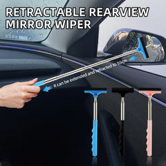 Car rearview mirror wiper, telescopic handle car rearview mirror wiper, car glass cle alternate view