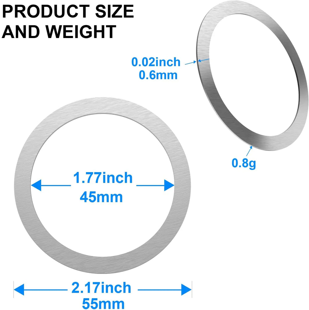 Universal Metal Rings Plate Magnetic Wireless Charger Sticker for Magsafe Wireless additional angle