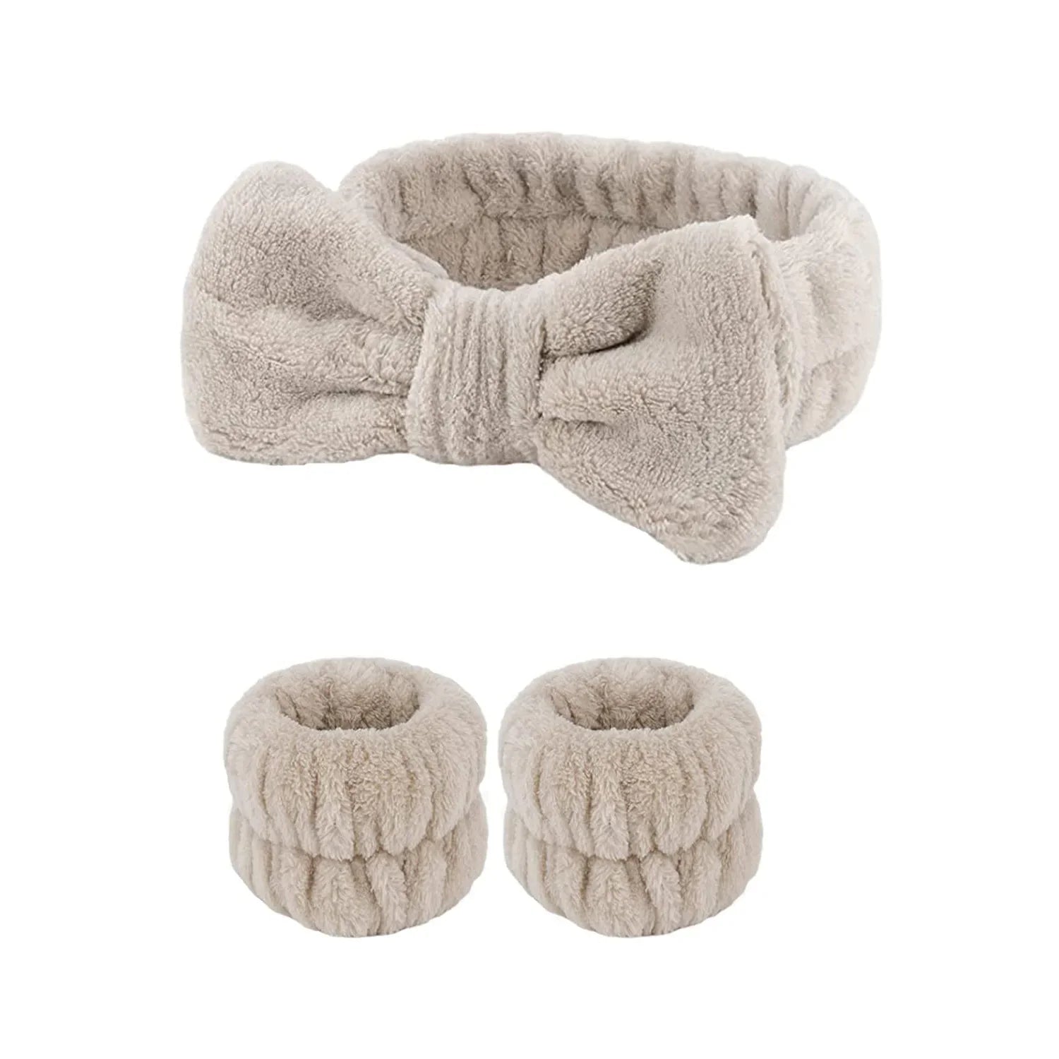 Soft Coral Fleece Headband Women Makeup Wash Face Spa Elastic Hair Band Fashion Female Girls Hair Accessories Wrist Washband