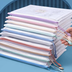 Mesh Bags A4/A5 Plastic Zipper Bags for Organizing Waterproof Clear