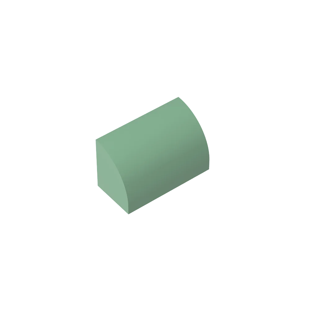 Gobricks GDS-M063 Curved Brick 1 x 2 x 1 No Studs | Compatible Building Block alternate view