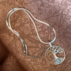 Tree of Life Pendant Necklace | Stainless Steel Family Tree Jewelry for Men and Women alternate view