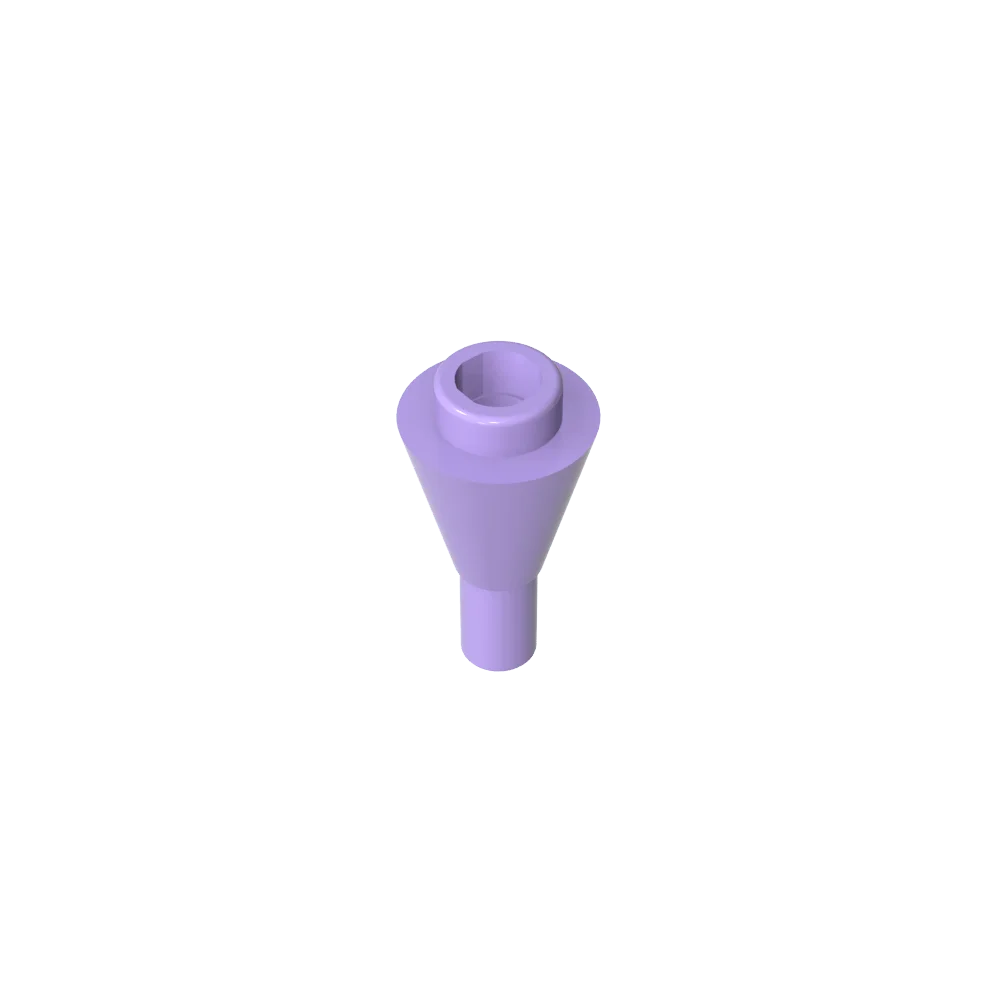 Gobricks GDS-1138 Cone 1 x 1 Inverted with Bar | Building Block for DIY Creations close-up view