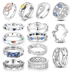 Plated Mystic Star Ring Infinite Love Original Design Zircon Wedding Rings Jewelry Women Gift