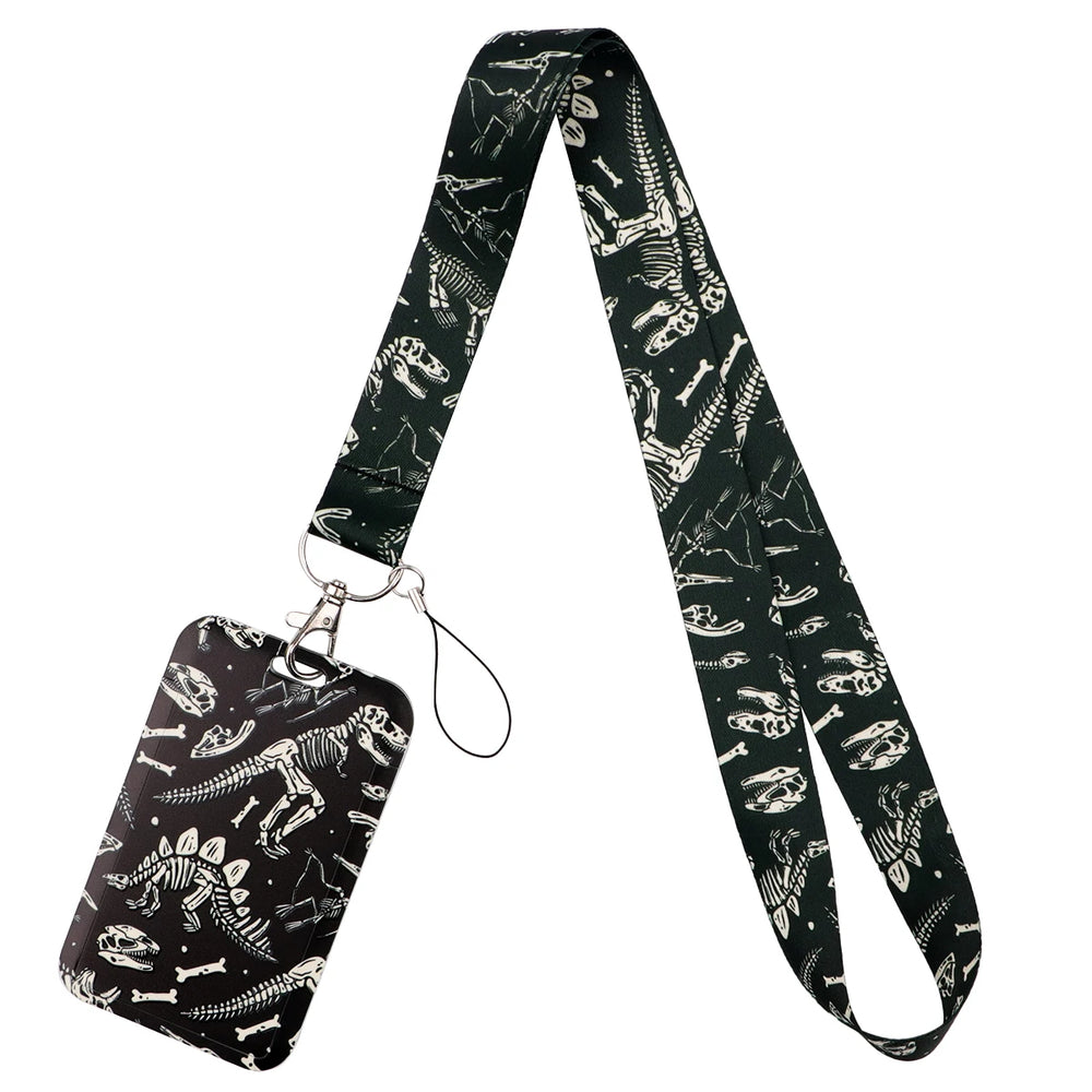 Cartoon Dinosaur Lanyards for Keys Phone Straps ID Card USB Badge Holder Keychain Key lifestyle view