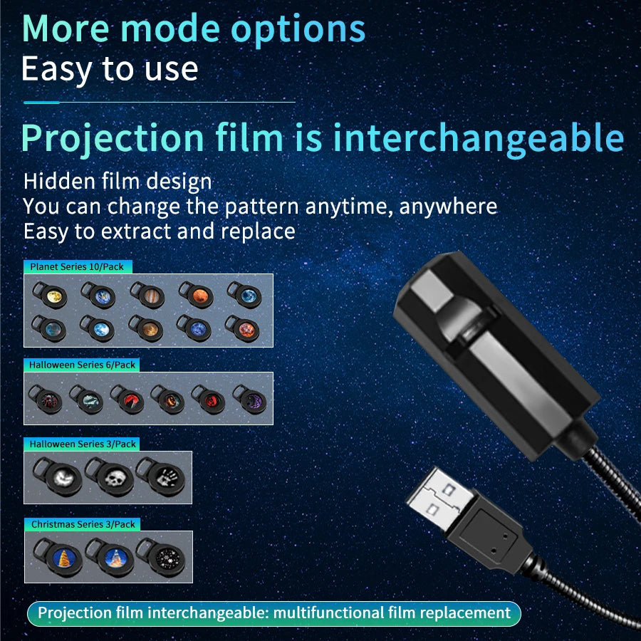 Moon Light Lamp | Projector Night Light for Ceiling Wall Mood Decoration detail view