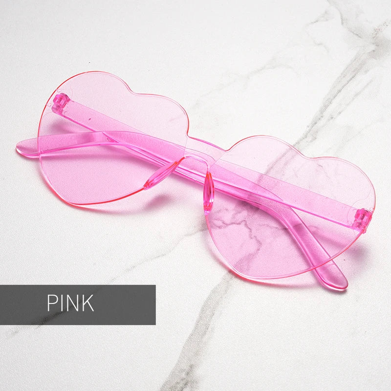 Color heart shape ocean personality Frameless Children's Sunglasses Candy Love Sung additional angle