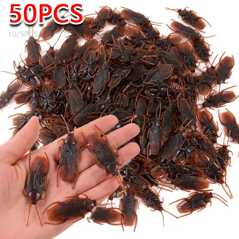 50/10/5PCS Fake Cockroach Centipede Scorpion Kids Trick Props Fake Roaches Plastic Bugs Toy Party Su