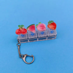 Fruit Keycap Keychain | Kawaii Stress Relief Pop Fidget Toy detail view
