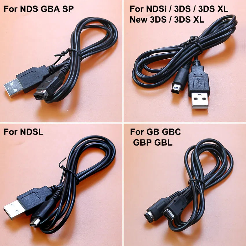 USB Power Charging Cable for Nintendo NDS Lite NDSi GBA SP Game Boy New 3DS LL XL | Retro Gaming Cha
