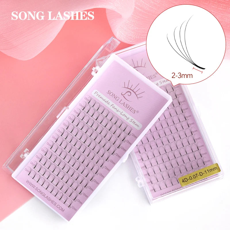 SONG LASHES Long Root Premade Volume Fans | 2D-6D Russian Volume Eyelash Extensions