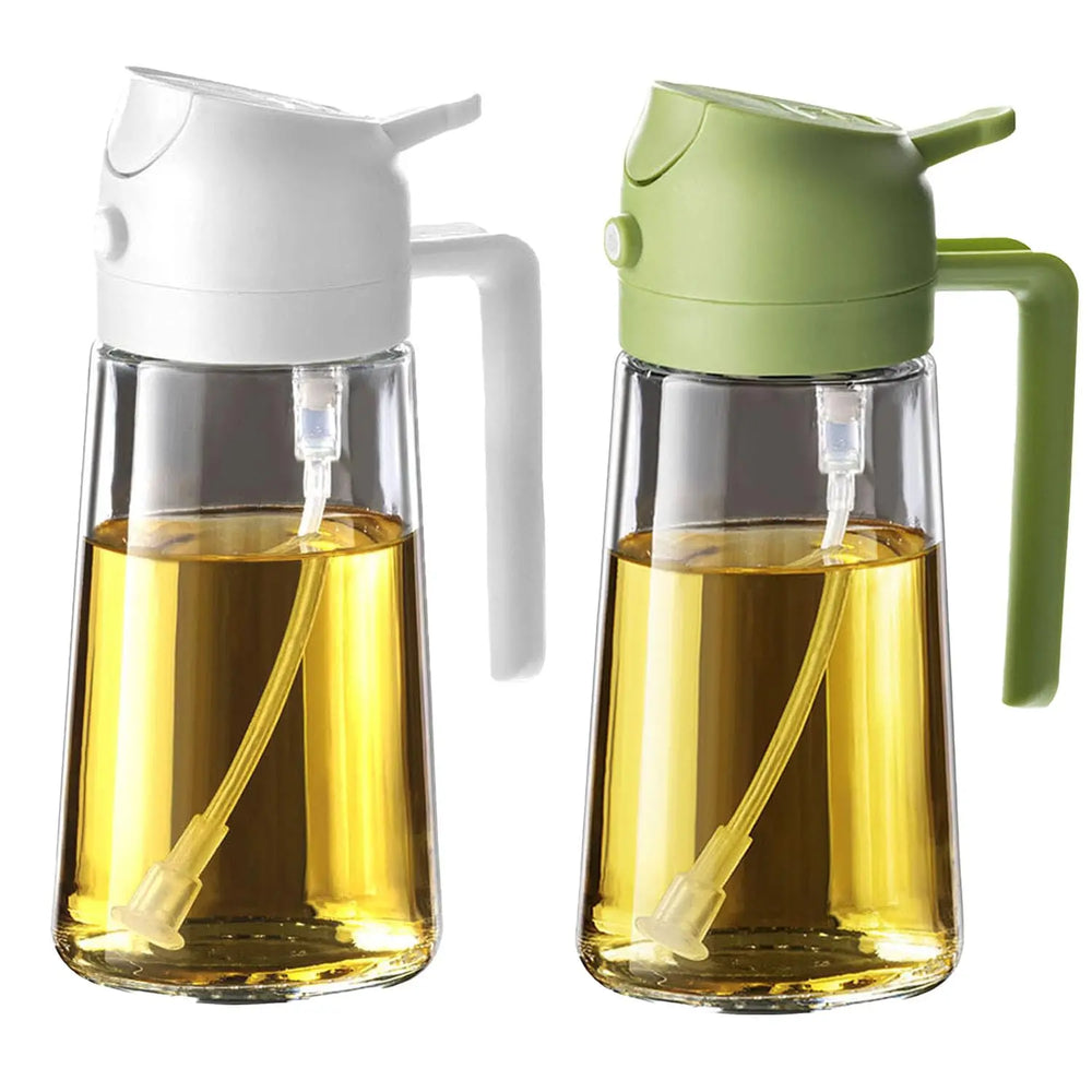 2 in 1 Oil Sprayer and Dispenser Bottle | Cooking Oil Spray Bottle for BBQ, Air Fryer, a detail view