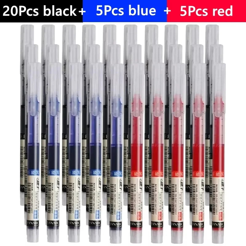 Needle Gel Pens Straight Liquid Ballpoint Pen Kawaii Stationery School Office alternate view
