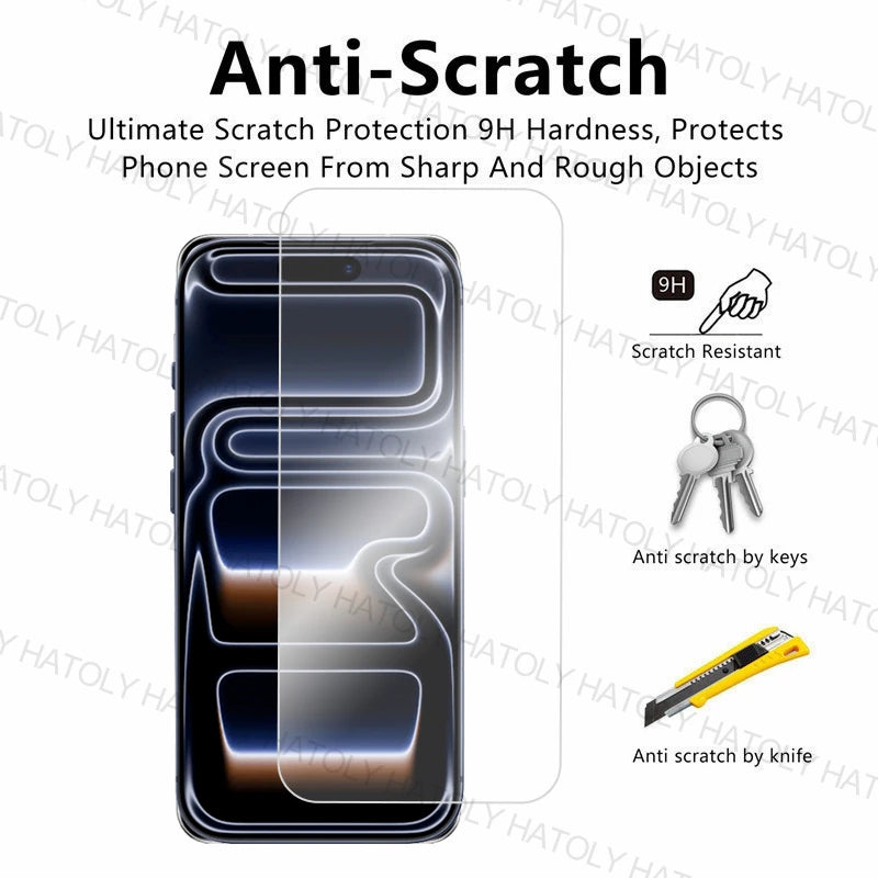 3/2/1PCS Screen Protector For iPhone 17 Pro Tempered Glass For iPhone Air 17 17e iPhone 18 Pro Max Full Glue Protective Glass