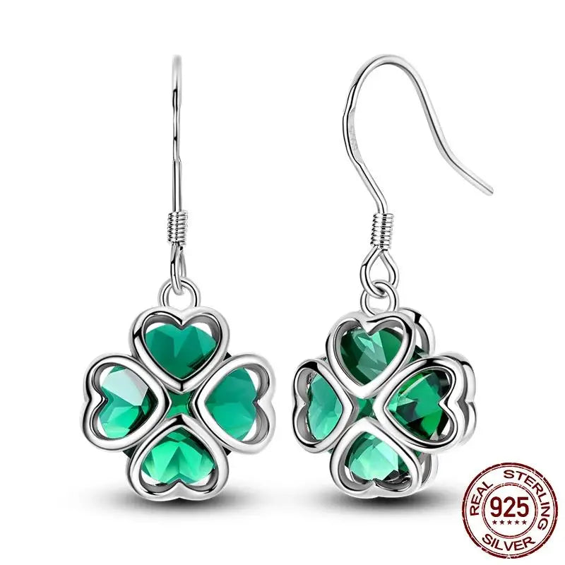 Luminous Shell Women Earrings Original 925 Sterling Silver Pave CZ Star Moon Hoop Ear alternate view