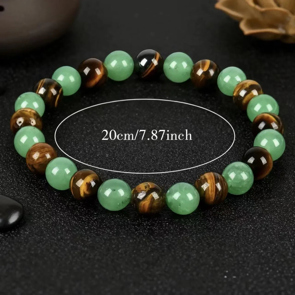 Money Good Luck Energy Jewelry Natural Citrine Tigers Eye Stone Bracelet Women Men Da lifestyle view