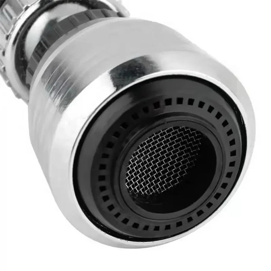 Kitchen Stainless Steel Faucet Sprinkler Water-saving Device Lengthening Rotating Spla close-up view