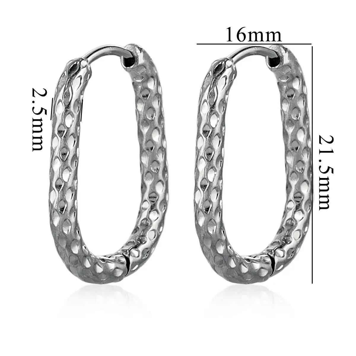 6pcs Stainless Steel Rectangular Textured Earrings | 18K Gold Plated DIY Jewelry Find lifestyle view