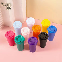 Hot Sale Popular Coffee Mug Shatterproof Cup Wide Application Unbreakable PP Lid Travel Bottle