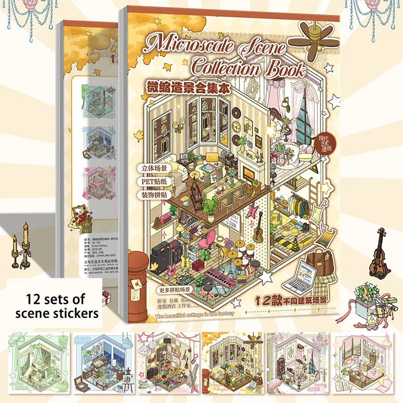 Mr. Paper Modern Art Architecture Sticker Book 29pcs | Miniature Room Design and DI additional angle