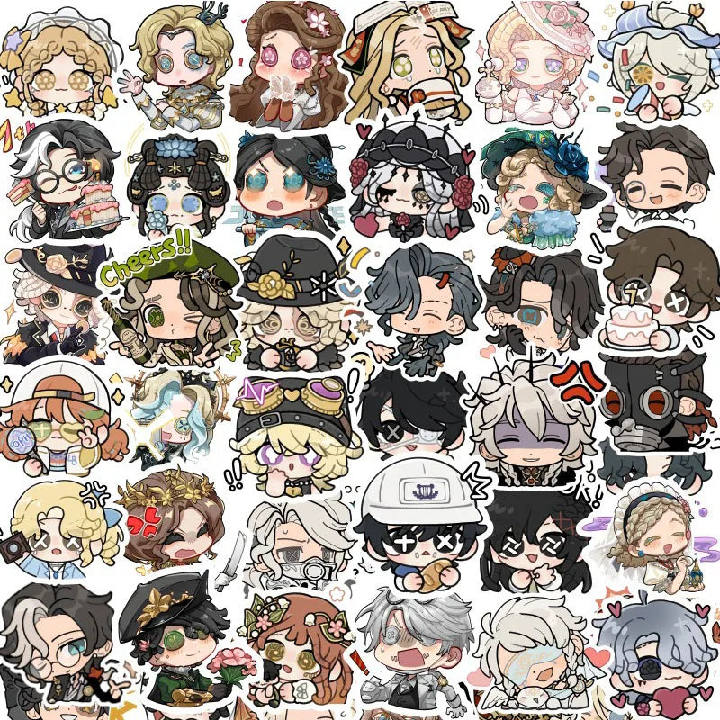Identity V Stickers | 50 Waterproof Game Character Decals for Home Decor