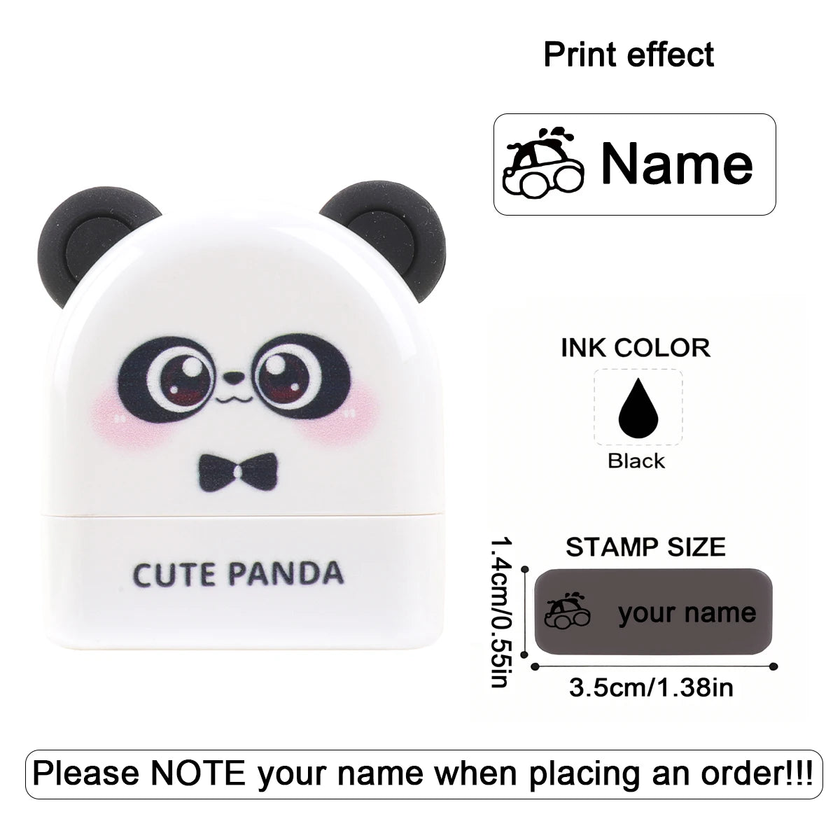 Personalized Animal Name Stamp | Custom Waterproof Clothing Label for Kids detail view