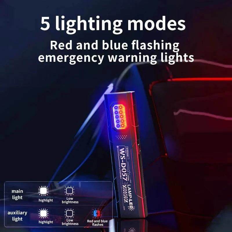 LED Keychain Flashlight Rechargeable | 550LM Portable Mini Torch with Magnet close-up view