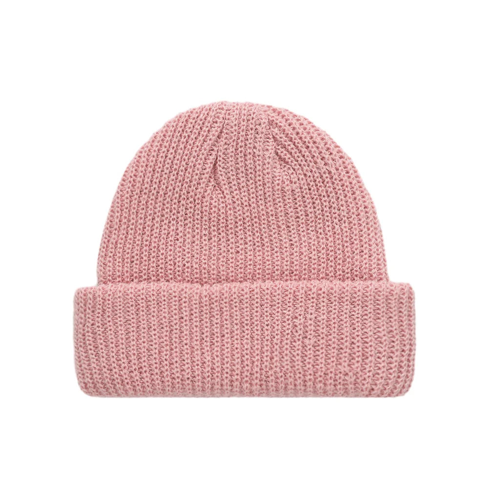Baby Knitted Turban Hat for Boys Girls | Solid Color Winter Beanie detail view